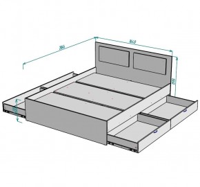 Кровать Ольга L34 (1600) 4 ящика в Сысерти - sysert.mebel24.online | фото 2