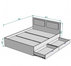 Кровать Ольга L39 (1600) 2 ящика в Сысерти - sysert.mebel24.online | фото 2