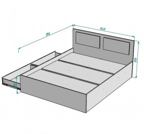 Кровать Ольга L40 (1600) 2 ящика в Сысерти - sysert.mebel24.online | фото 2