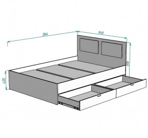 Кровать Ольга L41 (1400) 2 ящика в Сысерти - sysert.mebel24.online | фото 2