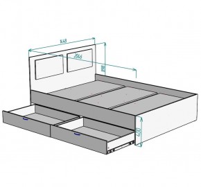 Кровать Ольга L42 (1400) 2 ящика в Сысерти - sysert.mebel24.online | фото 5