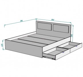 Кровать Ольга L43 (1800) 2 ящика в Сысерти - sysert.mebel24.online | фото 2