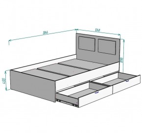 Кровать Ольга L45 (1200) 2 ящика в Сысерти - sysert.mebel24.online | фото 2