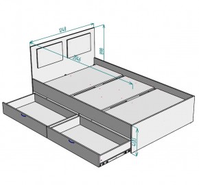 Кровать Ольга L46 (1200) 2 ящика в Сысерти - sysert.mebel24.online | фото 2