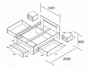 Кровать полутораспальная Стелла 140 СТЛ.132.07М в Сысерти - sysert.mebel24.online | фото 2