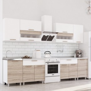 Кухня Айсбери 2.4 м (Белый/Дуб Сонома) в Сысерти - sysert.mebel24.online | фото