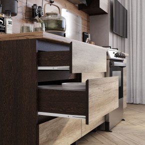 Кухня Энигма 1.6 м (венге/дуб каньон) в Сысерти - sysert.mebel24.online | фото 2