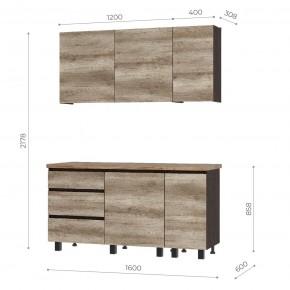 Кухня Энигма 1.6 м (венге/дуб каньон) в Сысерти - sysert.mebel24.online | фото 5