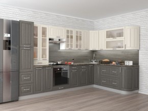 Кухня модульная Луксор серый-белый в Сысерти - sysert.mebel24.online | фото 2