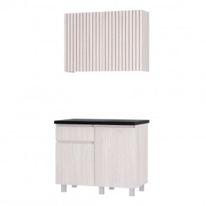 Кухня Тренд 1.0 м (Ясень белый) в Сысерти - sysert.mebel24.online | фото 3