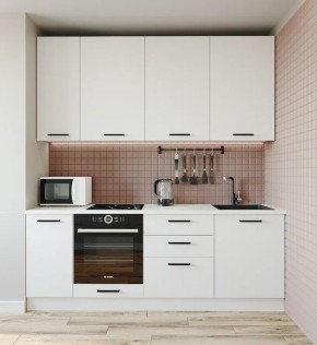 Кухонный гарнитур Белый Глянец 2200 h950 (Стол. 38мм) в Сысерти - sysert.mebel24.online | фото