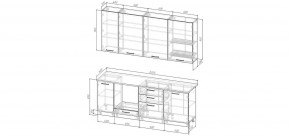 Кухонный гарнитур Белый Глянец 2200 h950 (Стол. 38мм) в Сысерти - sysert.mebel24.online | фото 2