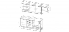 Кухонный гарнитур Белый Глянец 2550 (Стол. 38мм) в Сысерти - sysert.mebel24.online | фото 2