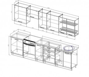 Кухонный гарнитур Бланка 3000 (Стол. 26мм) в Сысерти - sysert.mebel24.online | фото 2