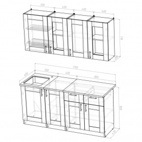 Кухонный гарнитур Симона демо 1700 (Венга/Дуб Сонома) в Сысерти - sysert.mebel24.online | фото 2