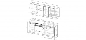 Кухонный гарнитур Смоки 2000 (Стол. 26мм) в Сысерти - sysert.mebel24.online | фото 2