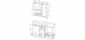 Кухонный гарнитур Старое Дерево 1600 h950 (Стол. 26мм) в Сысерти - sysert.mebel24.online | фото 2