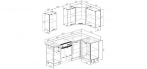 Кухонный гарнитур Старое Дерево 2000*1200 (Стол. 38мм) в Сысерти - sysert.mebel24.online | фото 2