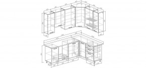 Кухонный гарнитур Старое Дерево 2200*1600 h950 (Стол. 26мм) в Сысерти - sysert.mebel24.online | фото 2