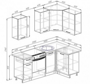 Кухонный гарнитур угловой Бланка 2000х1200 (Стол. 38мм) в Сысерти - sysert.mebel24.online | фото 2