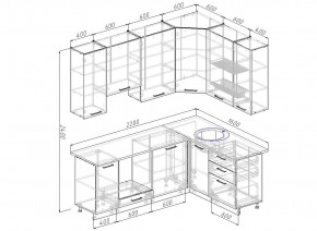 Кухонный гарнитур угловой Дели 2200*1600 (Стол. 26мм) в Сысерти - sysert.mebel24.online | фото 2