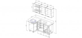 Кухонный гарнитур угловой Графика 1000*1800 (Стол. 38мм) в Сысерти - sysert.mebel24.online | фото 2