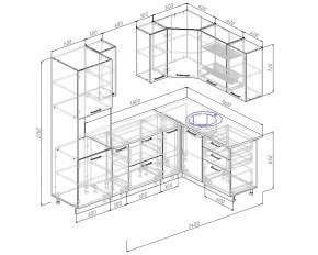 Кухонный гарнитур угловой Капри 2400х1600 (Стол. 38мм) в Сысерти - sysert.mebel24.online | фото 2