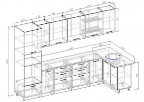 Кухонный гарнитур угловой Капри 3200х1400 (Стол. 38мм) в Сысерти - sysert.mebel24.online | фото 3