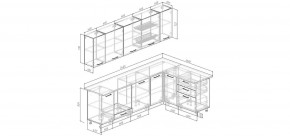 Кухонный гарнитур угловой Санторини 2600*1600 (Стол. 38мм) в Сысерти - sysert.mebel24.online | фото 2
