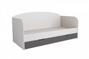 ЛАВИС ДКД 2000.1 Кровать с ящиками 900 (белый/графит софт) в Сысерти - sysert.mebel24.online | фото