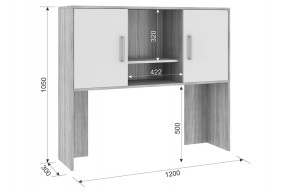 ЛАЙТ 2 Надстройка стола компьютерного (1200) в Сысерти - sysert.mebel24.online | фото 2
