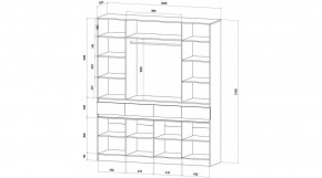 ЛЕНОРА Спальный гарнитур (модульный) графит в Сысерти - sysert.mebel24.online | фото 9