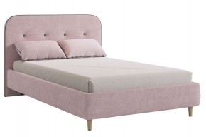 ЛЕО Кровать с основанием 1200 (нежно-розовый/графит) в Сысерти - sysert.mebel24.online | фото
