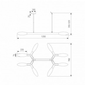 Люстра на штанге Eurosvet Covalent 30180 черный в Сысерти - sysert.mebel24.online | фото 3