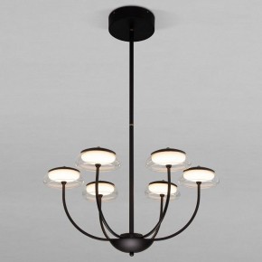 Люстра на штанге Eurosvet Fungo 50388 LED черный в Сысерти - sysert.mebel24.online | фото