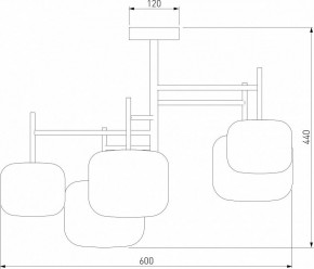 Люстра на штанге Eurosvet Jar 70128/5 золото в Сысерти - sysert.mebel24.online | фото 3