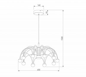 Люстра на штанге Eurosvet Ragno 90030/10 LED золото в Сысерти - sysert.mebel24.online | фото 5