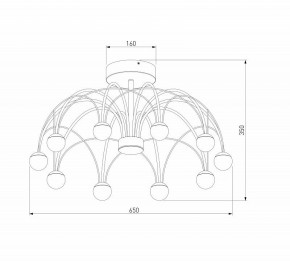 Люстра на штанге Eurosvet Ragno 90031/10 LED золото в Сысерти - sysert.mebel24.online | фото 5