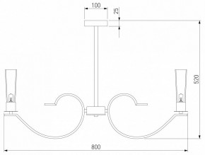 Люстра на штанге Eurosvet Rosher 60141/8 латунь в Сысерти - sysert.mebel24.online | фото 2