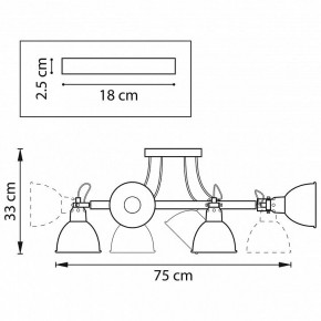 Люстра на штанге Lightstar Acrobata 761060 в Сысерти - sysert.mebel24.online | фото 2