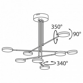 Люстра на штанге Maytoni Fad MOD070PL-L48B3K в Сысерти - sysert.mebel24.online | фото 5