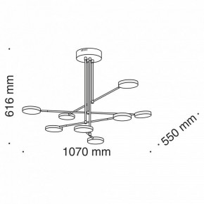 Люстра на штанге Maytoni Fad MOD070PL-L48B3K в Сысерти - sysert.mebel24.online | фото 8