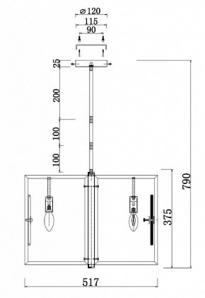 Люстра на штанге Maytoni Marmo MOD099PL-06G в Сысерти - sysert.mebel24.online | фото 4