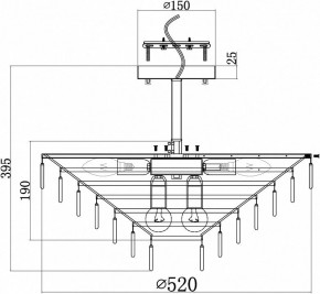 Люстра на штанге Maytoni Mazzo MOD130CL-11G в Сысерти - sysert.mebel24.online | фото 5