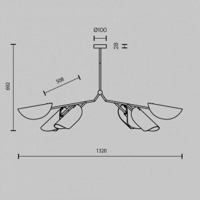 Люстра на штанге Maytoni Organic MOD225PL-06B в Сысерти - sysert.mebel24.online | фото 4