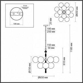 Люстра на штанге Odeon Light Palle 5405/12 в Сысерти - sysert.mebel24.online | фото 4