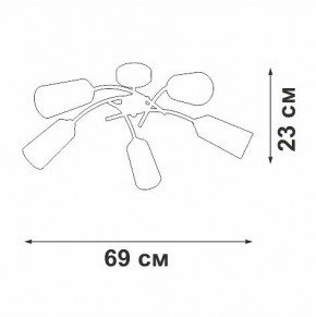 Люстра на штанге Vitaluce V2850 V2850-1/5PL в Сысерти - sysert.mebel24.online | фото 5