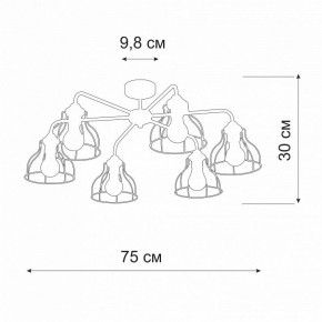 Люстра на штанге Vitaluce V3102 V3102-0/6PL в Сысерти - sysert.mebel24.online | фото 2
