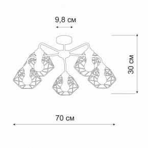 Люстра на штанге Vitaluce V4258 V4258-0/5PL в Сысерти - sysert.mebel24.online | фото 2