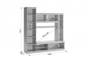 МАКСИ Мини-стенка дуб сонома/белое дерево в Сысерти - sysert.mebel24.online | фото 2